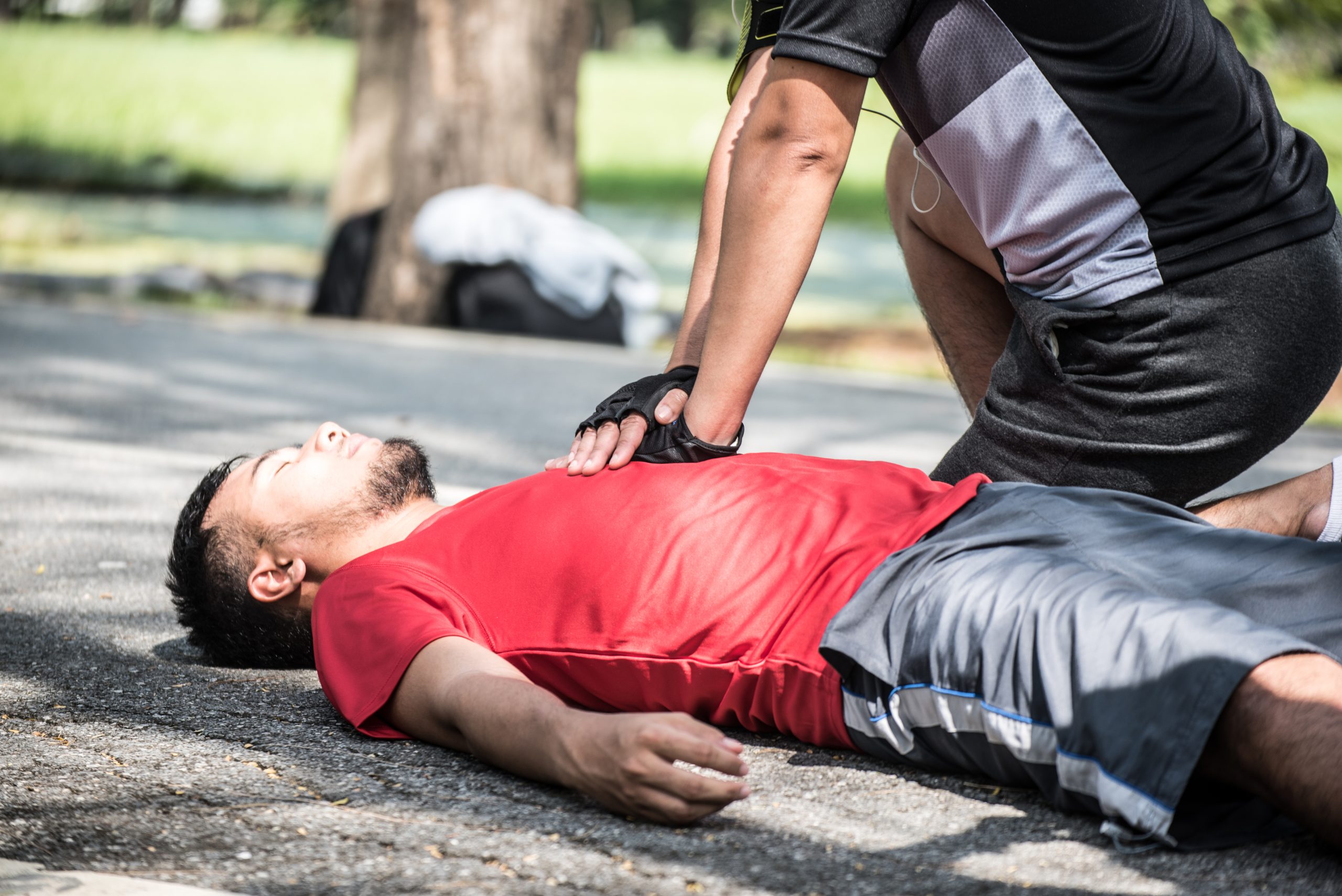 Asian male runner recurrent heart attack while exercising.